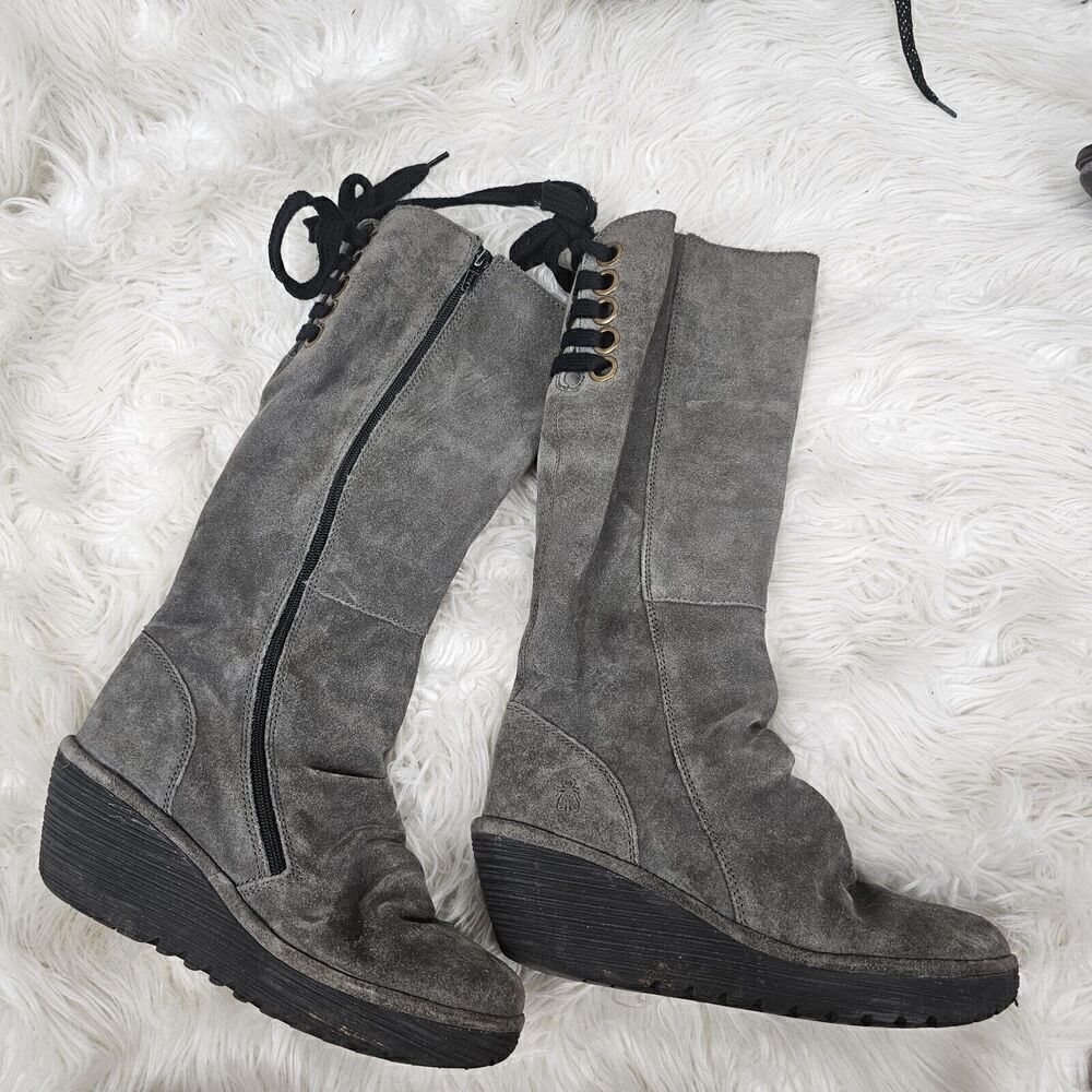 Fly London 'Yust' Knee High Platform Wedge Boot (Women) Size 40 9.5/10